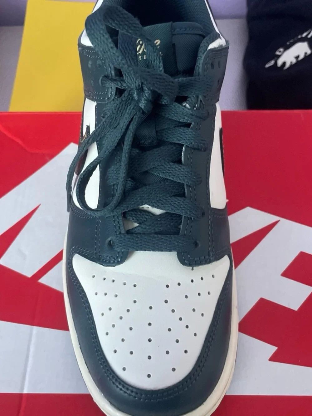 Nike Dunk Low in Teal Green and White